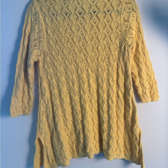 JEANNE PIERRE Yellow V-Neck Sweater size Mediun - Picture 4 of 4